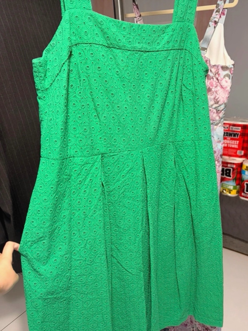 Taylor Green Eyelet A-Line Skirt
